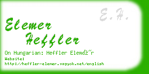elemer heffler business card